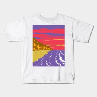 El Capitan State Beach on Gaviota Coast in Santa Barbara California WPA Poster Art Kids T-Shirt